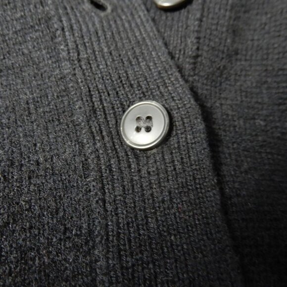 NORDSTROM Wool Cashmere V-Neck Cardigan Sweater Size S Black NEW $169 - Picture 9 of 10